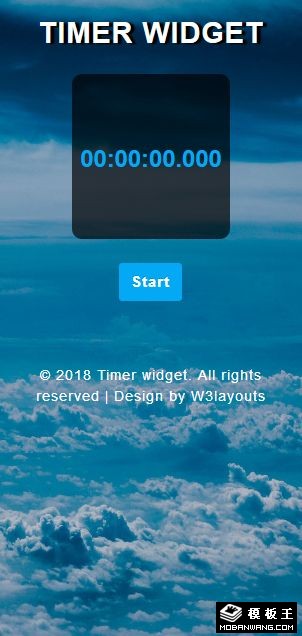 天空计时器组件模板-手机预览