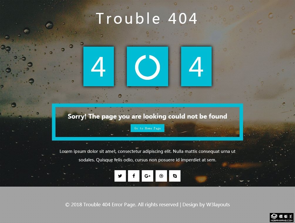 404故障错误模板-PC预览