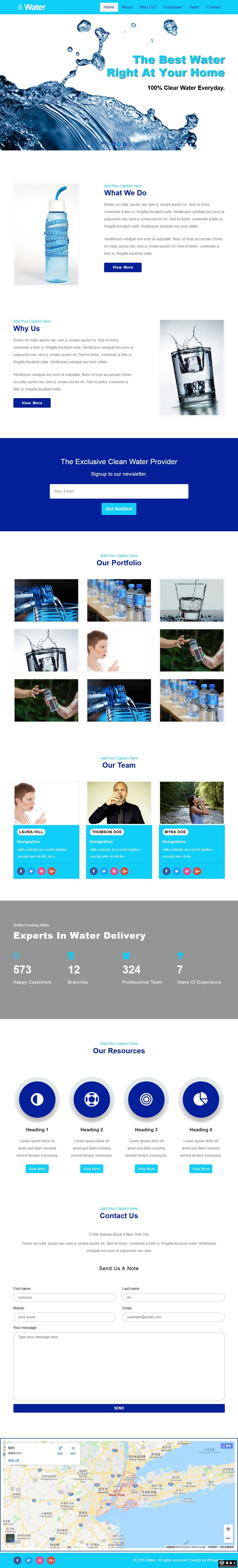 纯净水公司响应式网页模板-PC预览