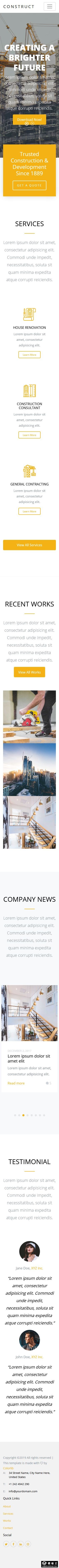 木工工艺展示响应式网站模板-手机预览