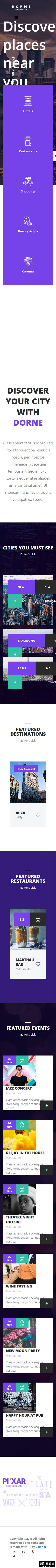 发现趣事旅行服务响应式网站模板-手机预览