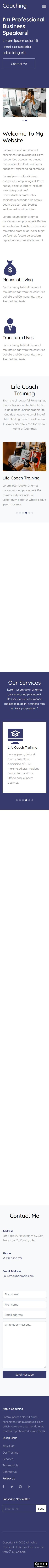 生活指导展示响应式网页模板-手机预览