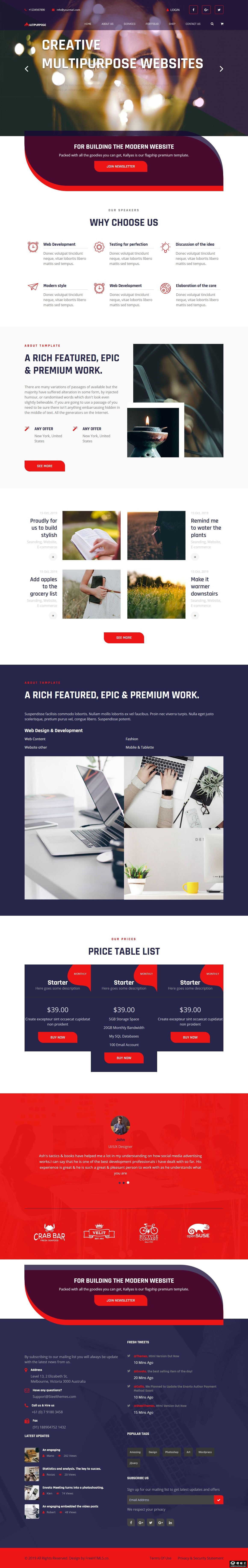 创意业务展示响应式网页模板-PC预览