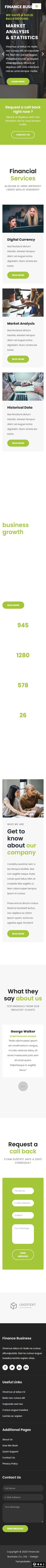金融会计业务响应式网站模板-手机预览