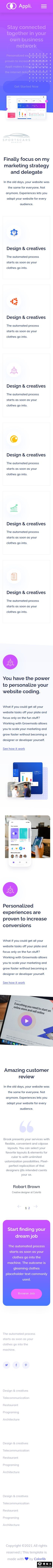 业务拓展展示响应式网页模板-手机预览