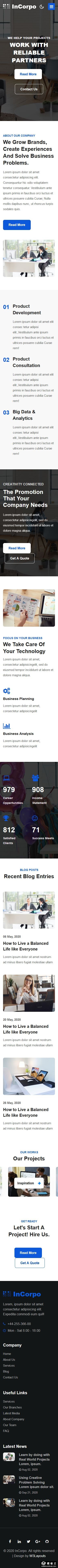 商机咨询服务公司响应式网页模板-手机预览