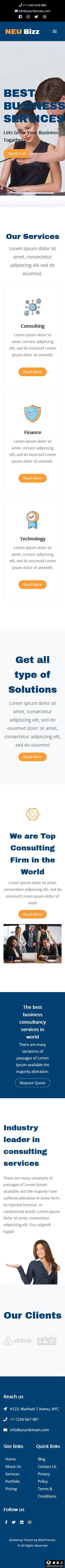 新商务模式动态响应式网页模板-手机预览