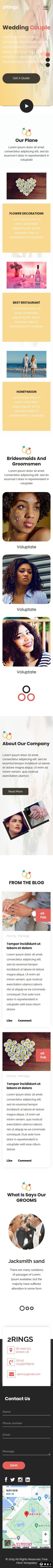 婚礼邀请函网页模板-手机预览