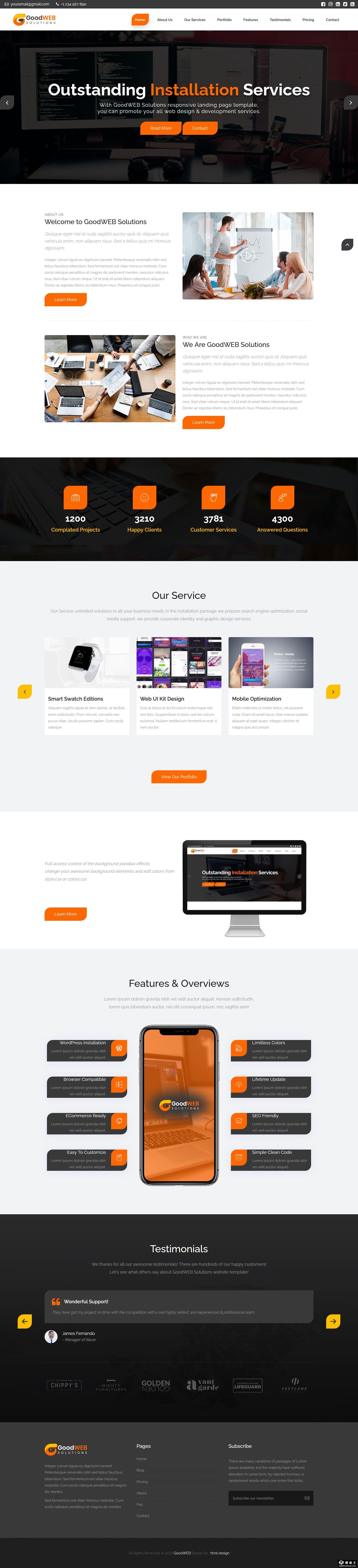 web技术开发公司网页模板-PC预览