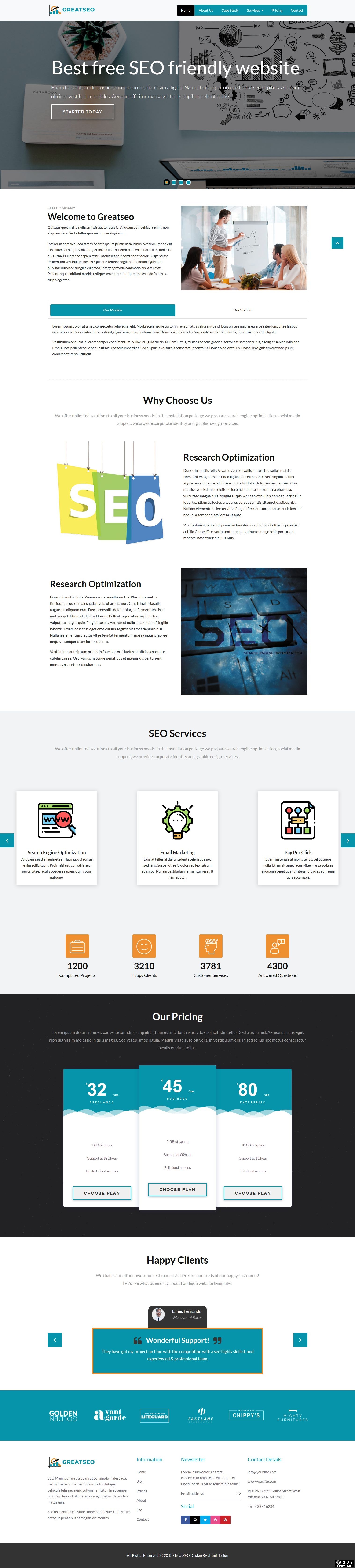 SEO营销社交推广网页模板-PC预览