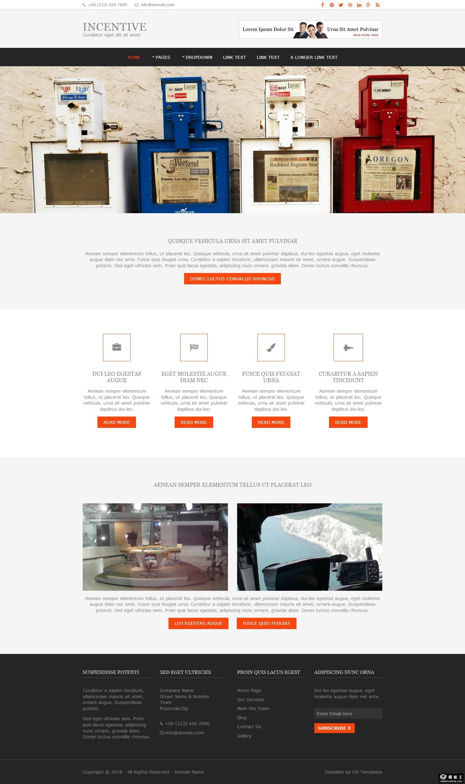 产品功能业务展示网页模板-PC预览