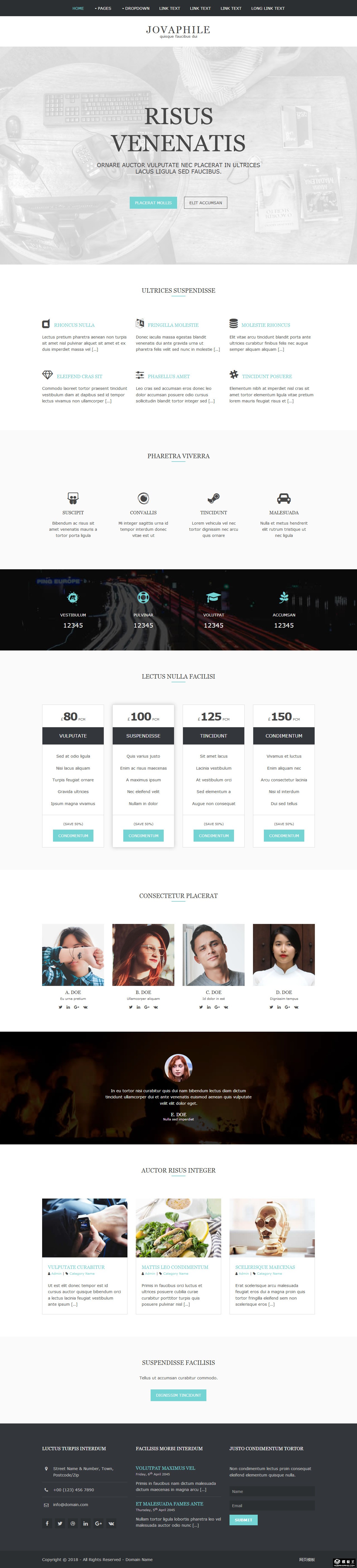 简约创新产品团队网页模板-PC预览