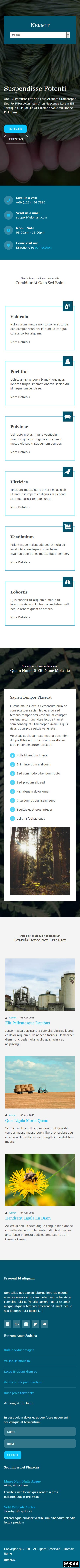 自然探索信息网页模板-手机预览