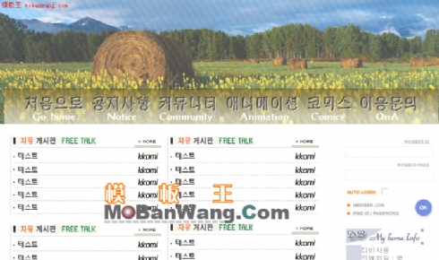 韩国清爽型网页模板