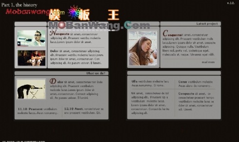 欧美个人网站模板