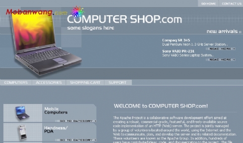 电脑公司产品介绍网页模板