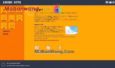 橙色画廊个人网站模板