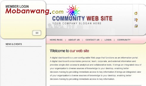 欧美简洁公司网站模板