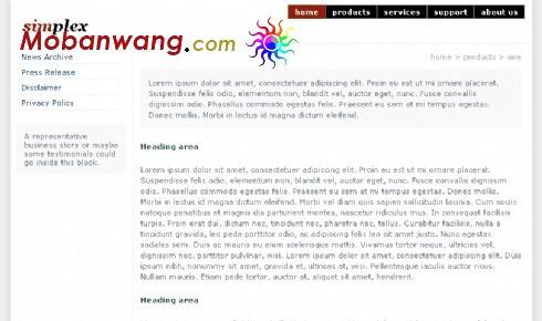 简单线条BLOG网站模板