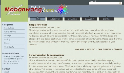 个人原创BLOG网页模板