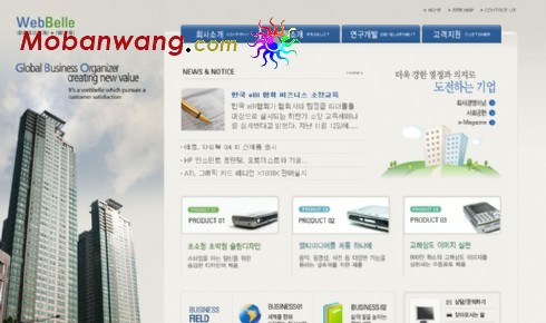 全球商务机构网页模板