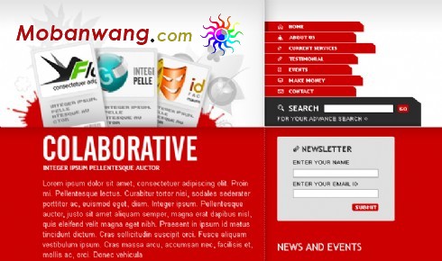 企业团队BLOG网页模板