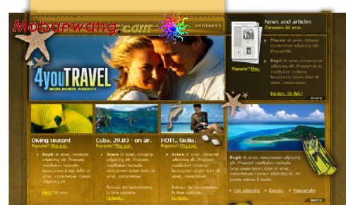 国际旅游公司企业网页模板
