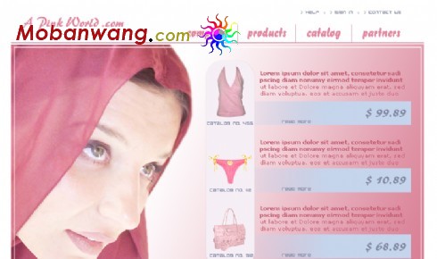 欧美女性服饰企业网页模板