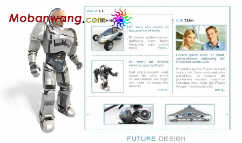 未来3D机器设计网页模板