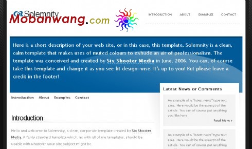 IT技术企业BLOG网页模板