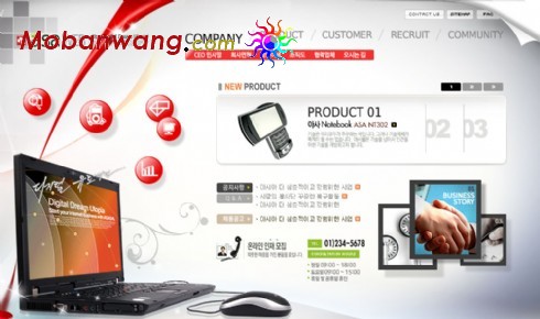 电子软件开发企业网页模板