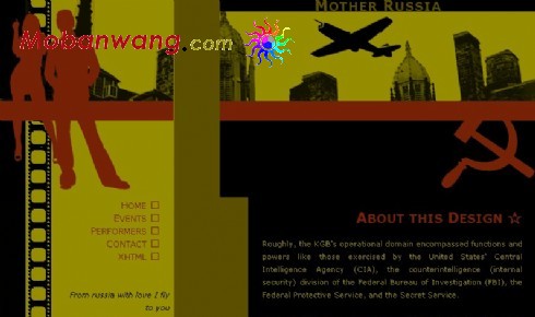 俄罗斯母亲主题BLOG网页模板