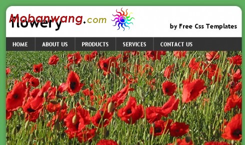 花圃绽放企业网页模板