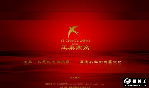 红色燕窝引导页模板