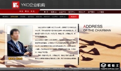 跨国商业集团网页模板