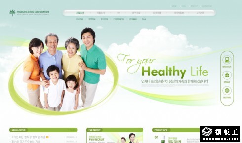 绿色保健药品公司网页模板