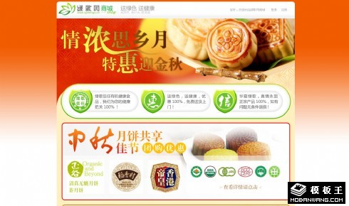 情浓思乡月中秋礼品网页模板