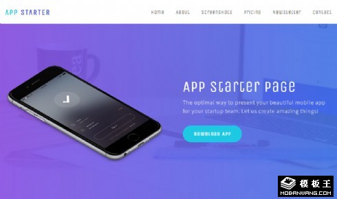 APP设计界面介绍响应式网页模板