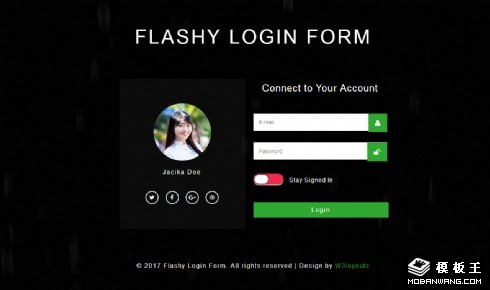 用户登录界面表单响应式网页模板