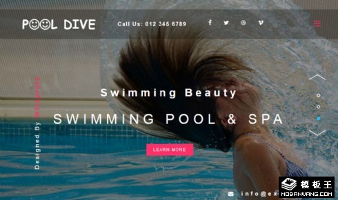 水上乐园游泳响应式网页模板